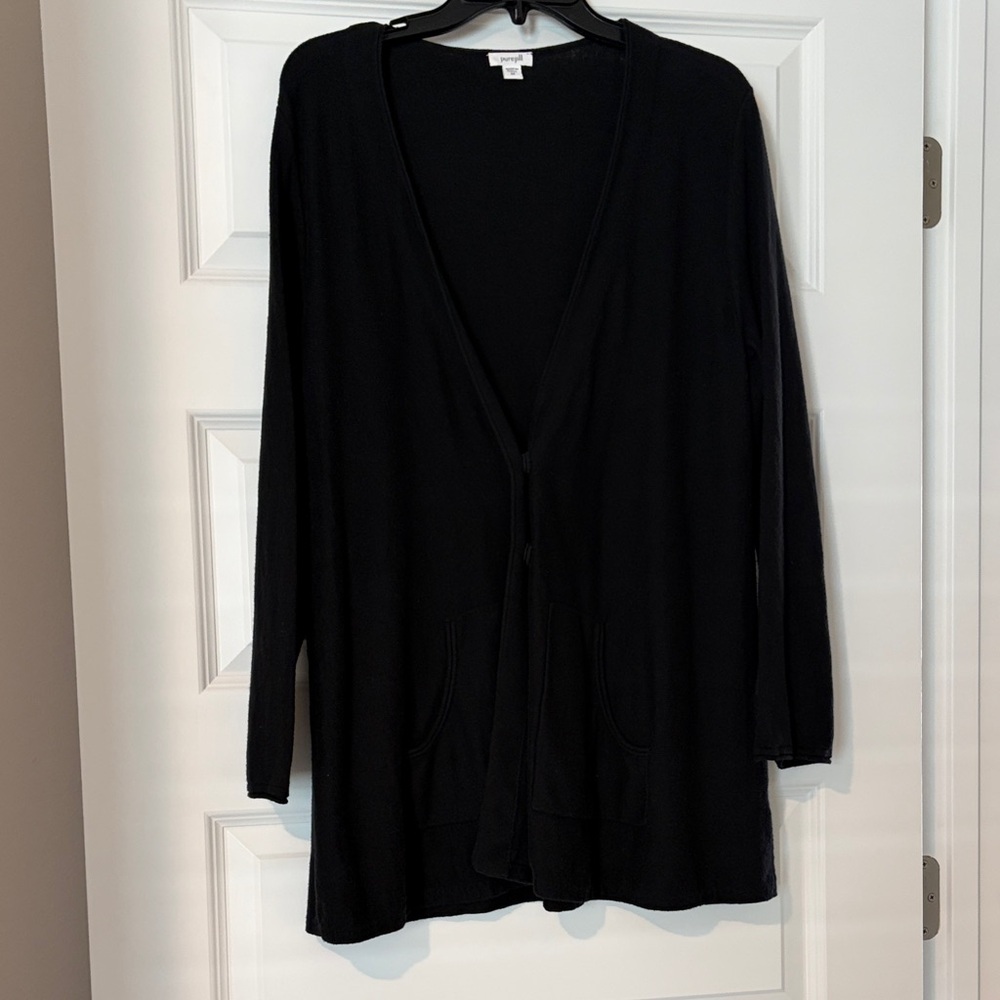 J. Jill Pure Jill….Classic Black Women's sweater